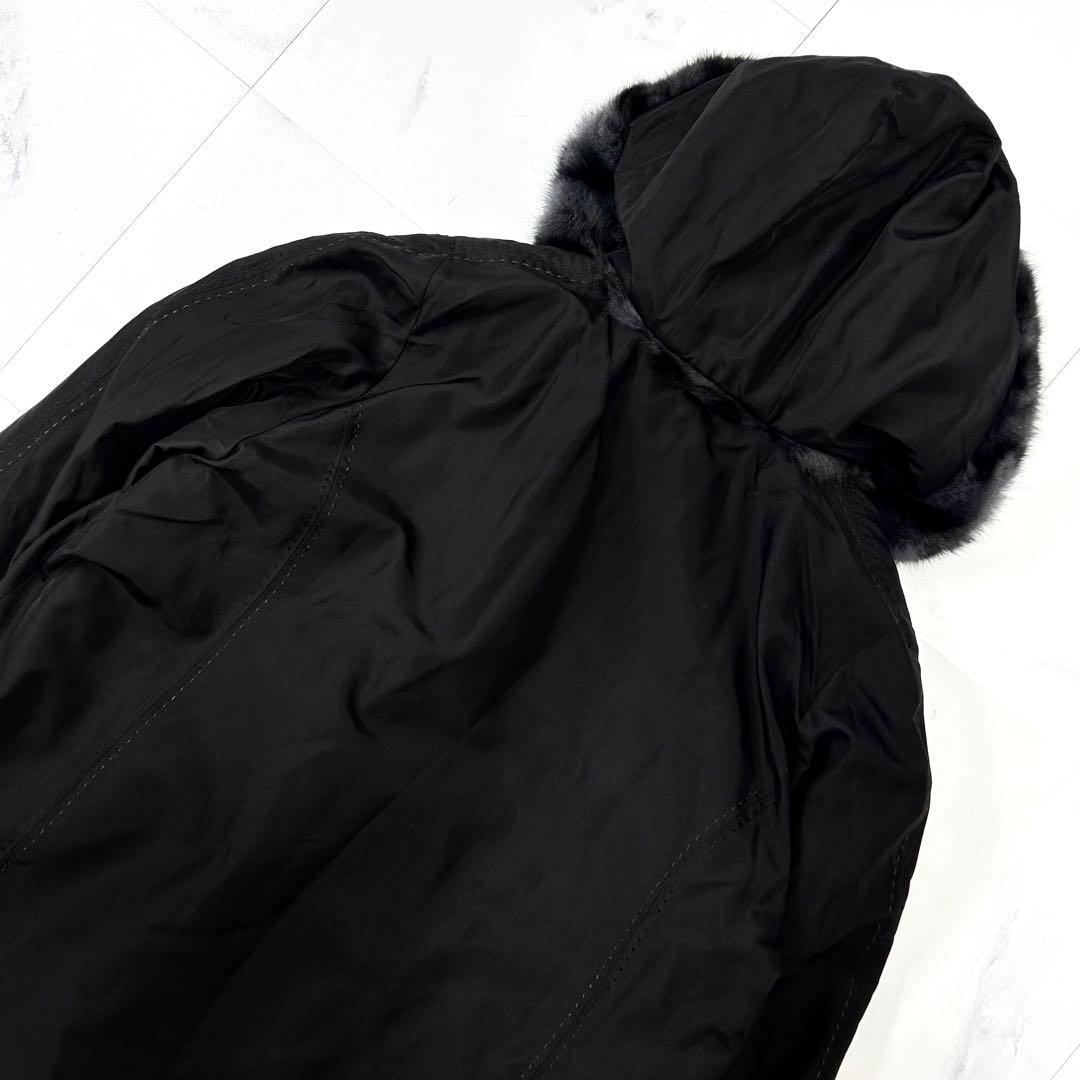 ロシアリス シルク 4way リバーシブル コート 毛皮 レディース ブラック ロシアリス シルク 4way リバーシブル コート 毛皮 レディース ブラック