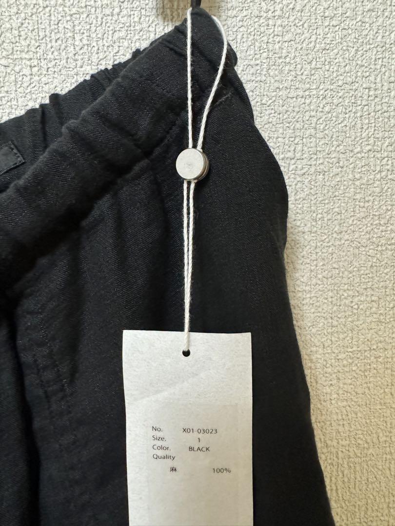 希少 23SS サイズ1 COMOLI リネンWクロス ドローストリングパンツ