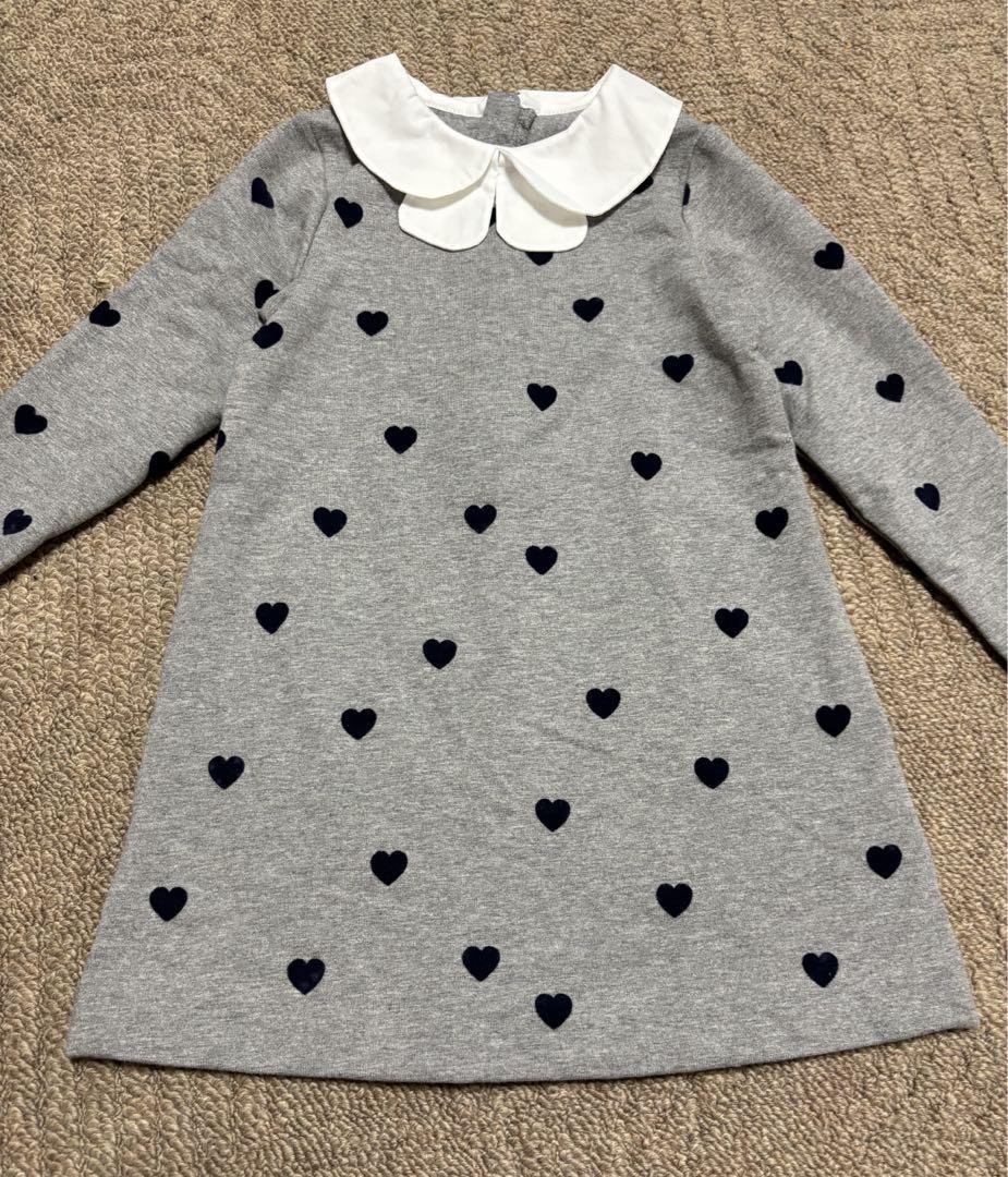 新品　jacadiジャカディ　ハートドットワンピース　5A