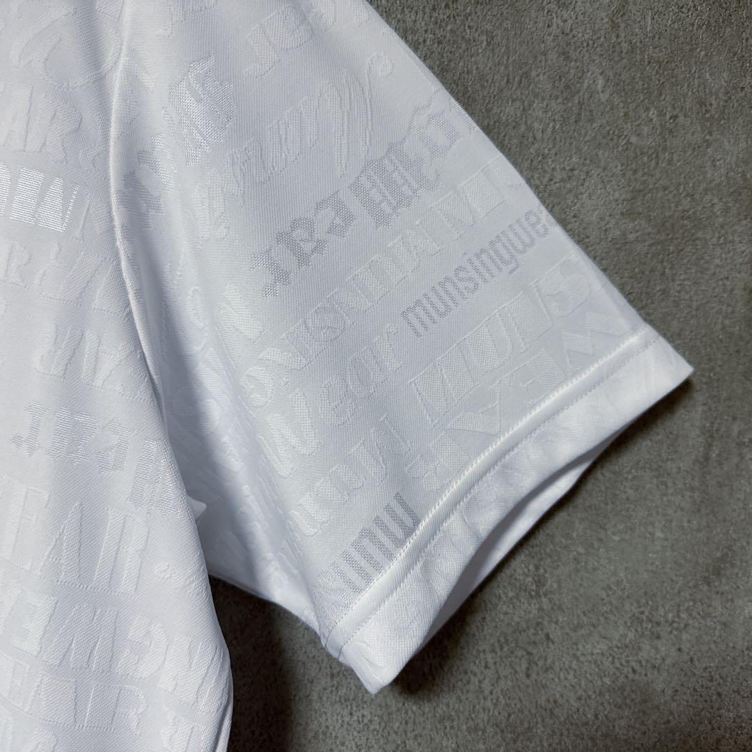 Munsingwear マンシングウェア 総柄 半袖 ポロシャツ ホワイト 3L
