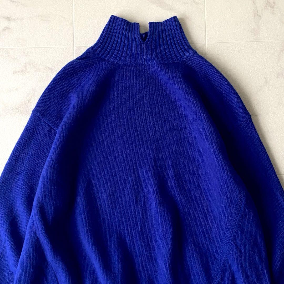 極美品☆シップス  ウールカシミヤタートルネック  ゆったり  青