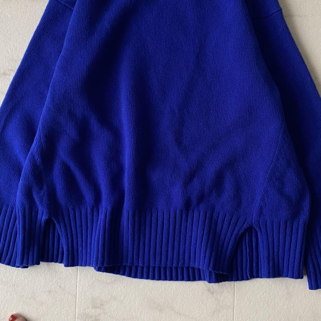 極美品☆シップス  ウールカシミヤタートルネック  ゆったり  青