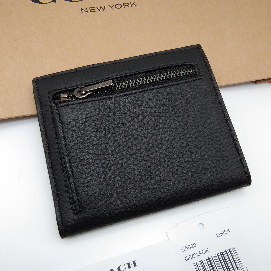 新作　新品　COACH　折り財布　カード入れ　メンズ　人気の小銭入れ付き