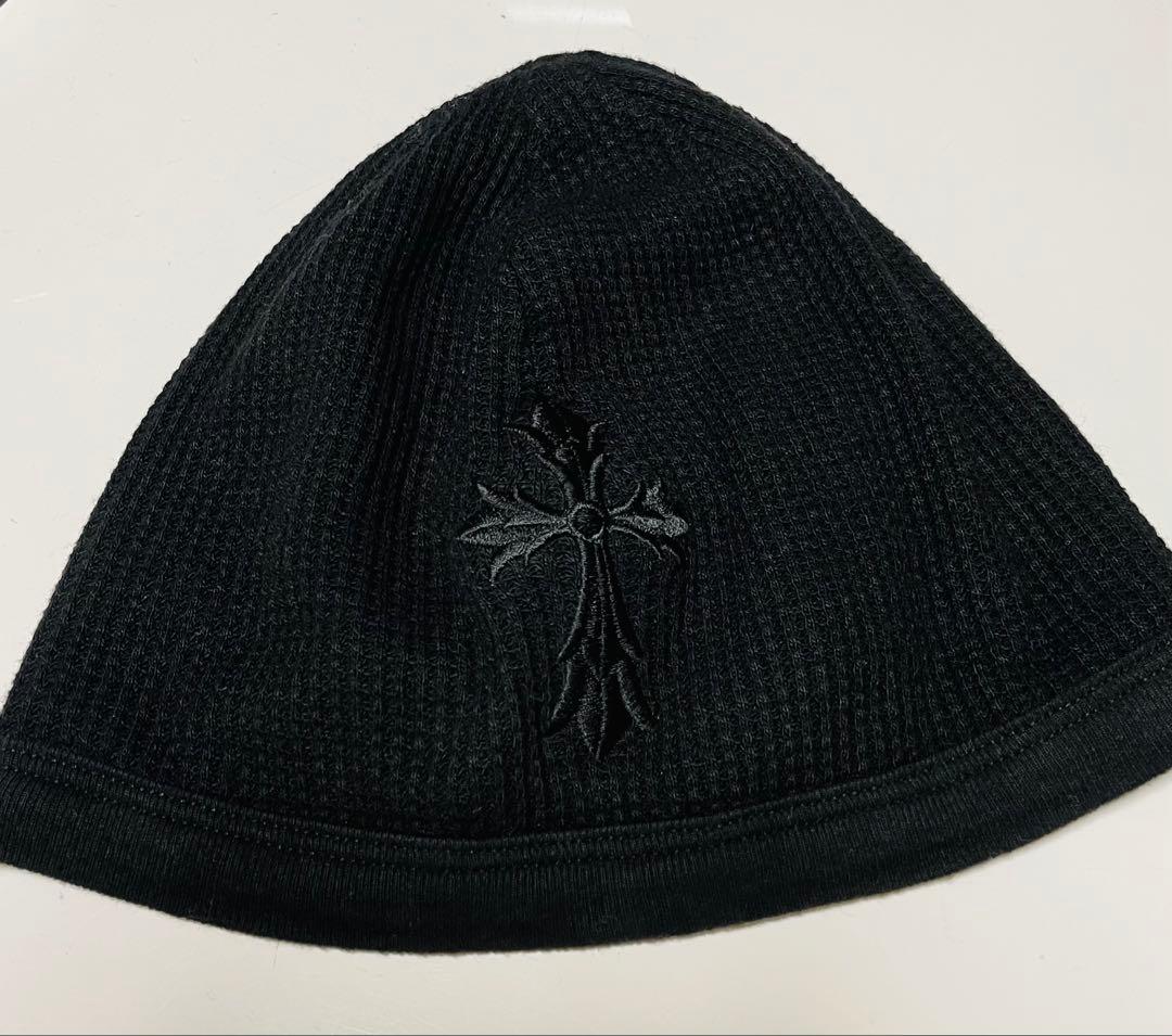 【極美品】クロムハーツ　ビーニー　キャップ　ダブルクロス刺繍