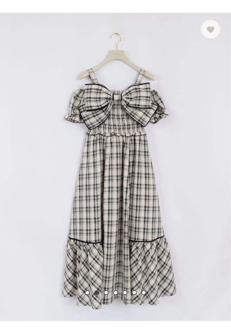 An MILLE アンミール　ワンピース　ビッグリボンオフショルOP