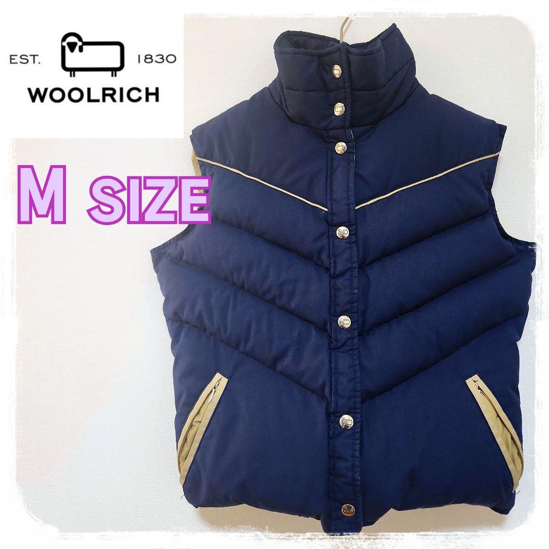 ️ ベスト ダウン ビンテージ キルティング 古着M Wool rich