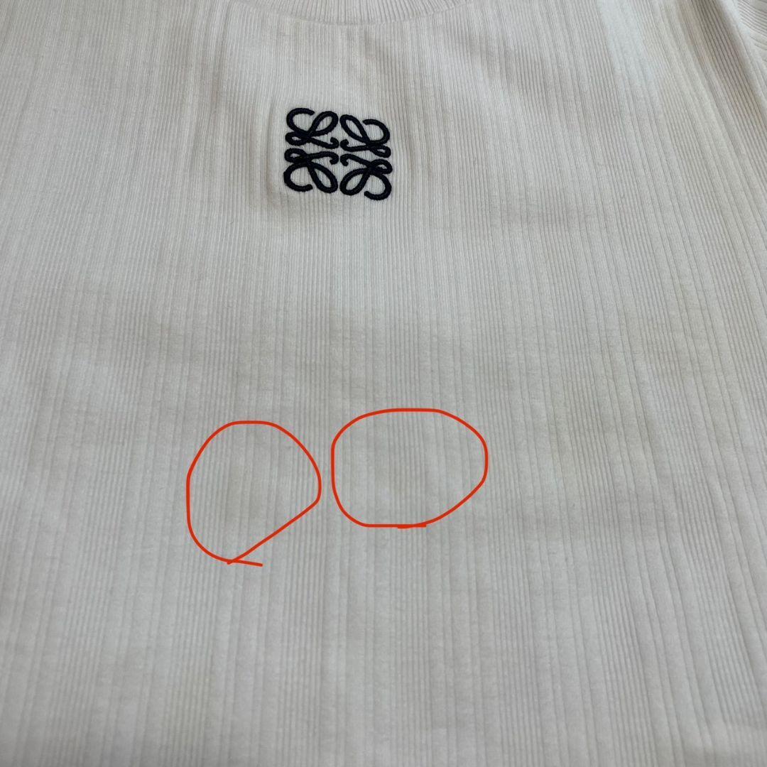 279●LOEWE アナグラム　クロップド　Tシャツ ロエベ LOEWE アナグラム クロップド Tシャツ コットン ホワイト