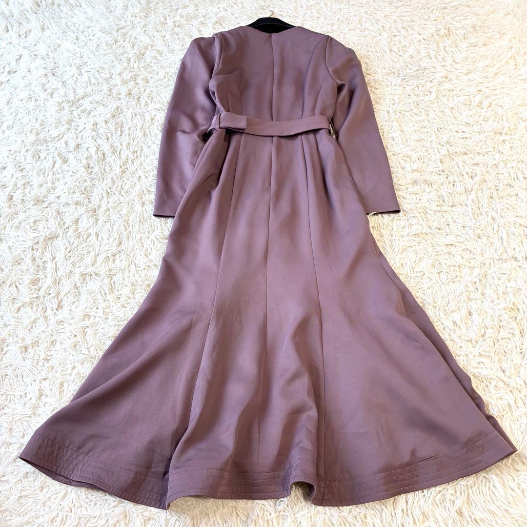 エミリアウィズ ノーカラー マーメイドワンピース パープルピンク M エミリアウィズ ノーカラー マーメイドワンピース パープルピンク M
