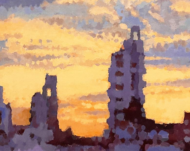 絵画 686 油絵/風景/東京の街景/夕景/M15号 絵画 686 油絵/風景/東京の街景/夕景/M15号 - メルカリ
