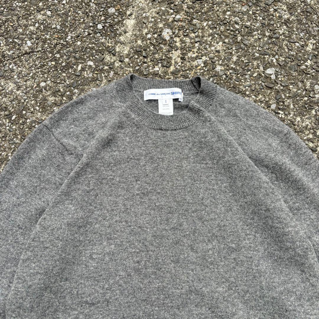 美品 COMME des GARCONS SHIRT ウールニット グレー