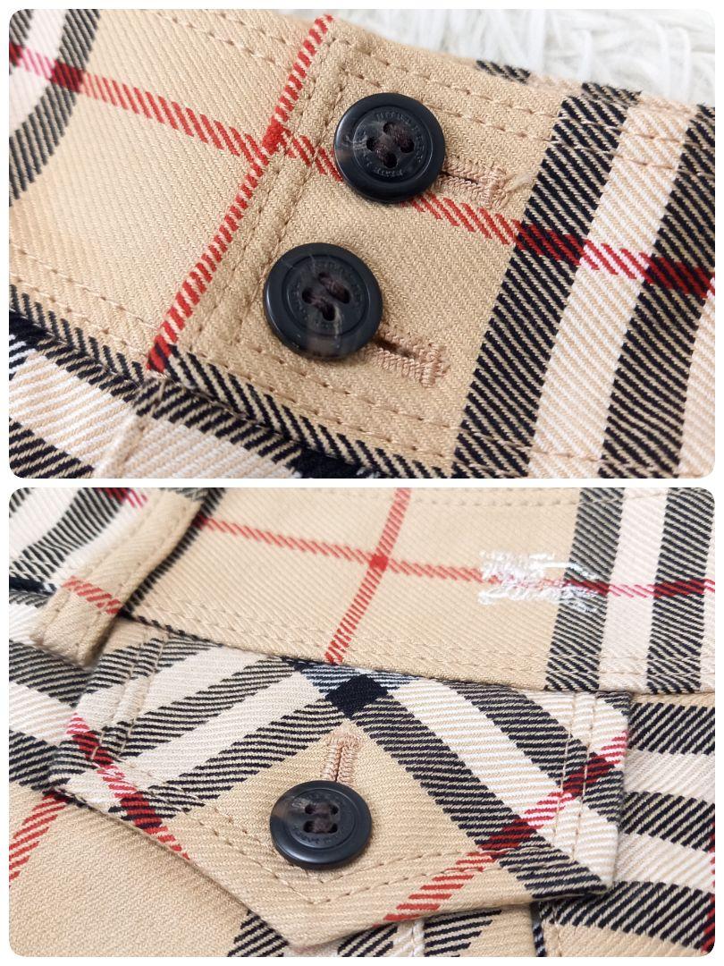 ●美品●　バーバリー　ブルーレーベル　三陽商会　ノバチェック　ハーフパンツ　刺繍