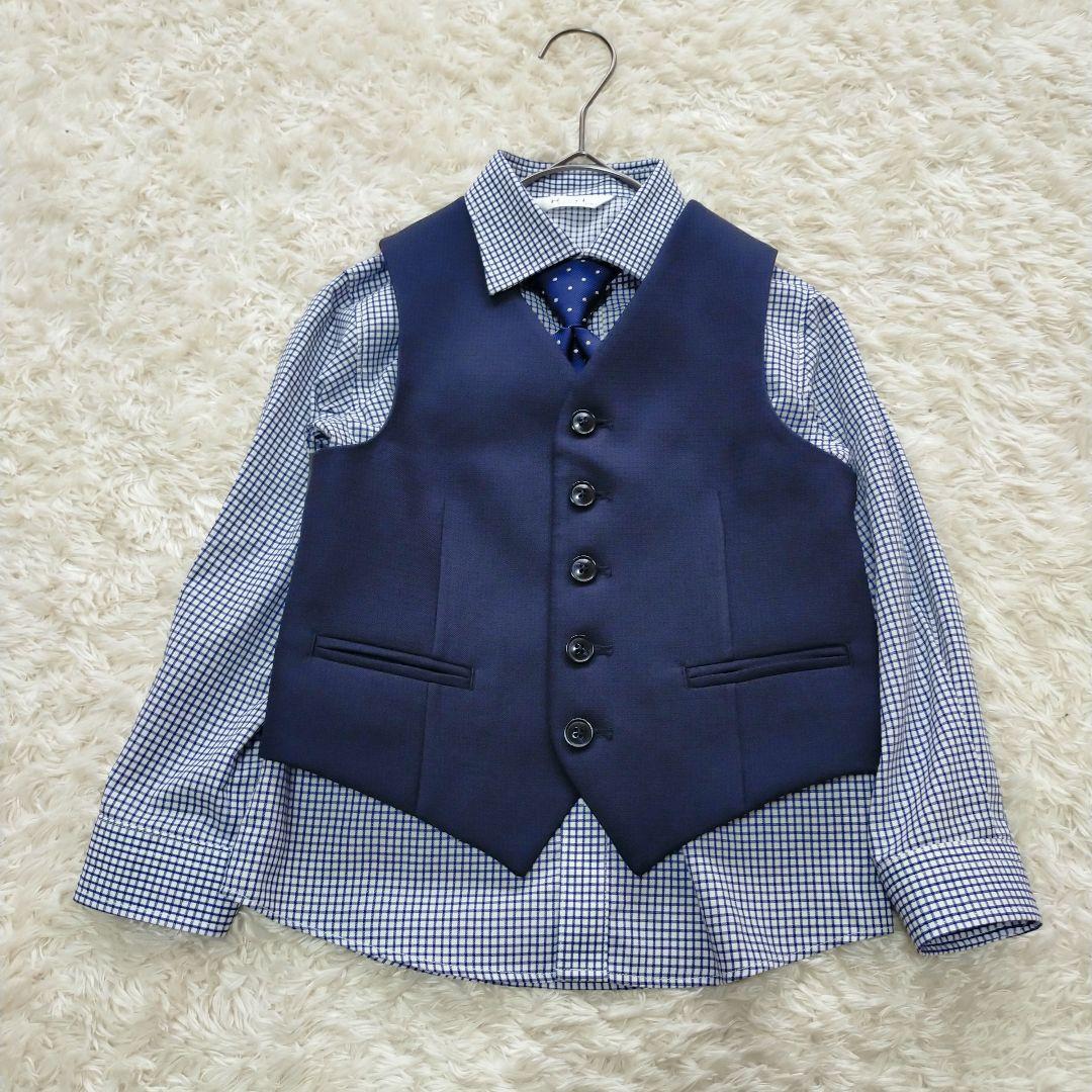 【美品】男子フォーマルスーツ　七五三　発表会　入学式　3ピース　110cm