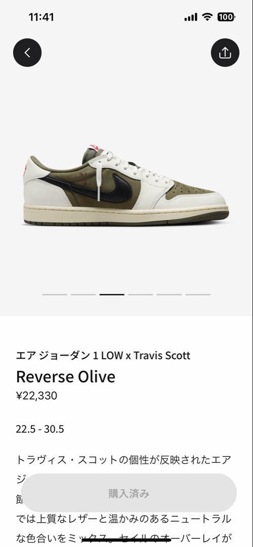 Travis Scott × Nike \"Reverse Olive\"