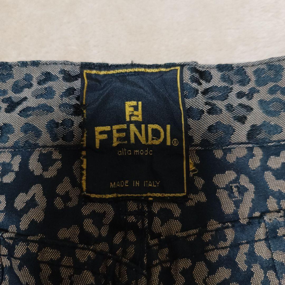 FENDI フェンデ　レパード ヒョウ柄 総柄パンツ 28インチ 中古 FENDI フェンデ レパード ヒョウ柄 総柄パンツ 28インチ 中古