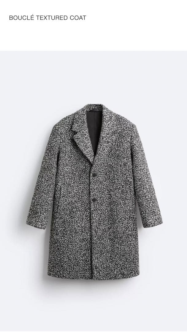 ZARA Bouclé Textured Coat 新品未使用