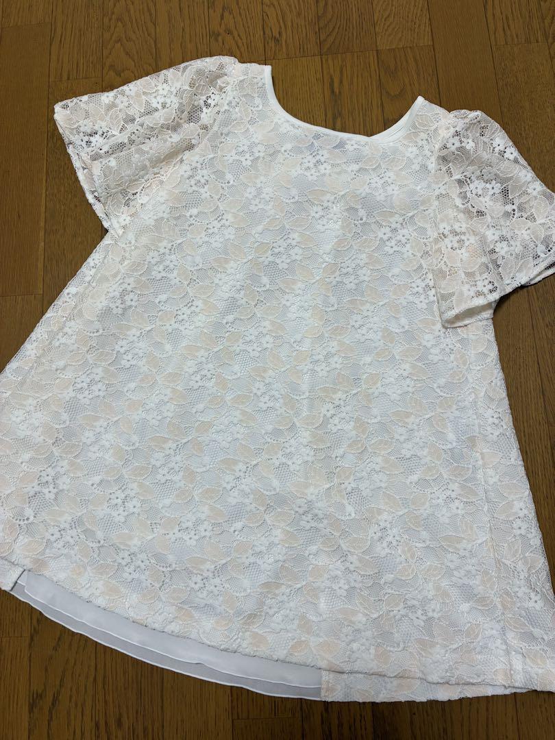 M’S GRACY エムズグレイシー　半袖チュニック　38 白　レース ブランド品 通販サイト M'S レース 白 38 半袖チュニック エムズ