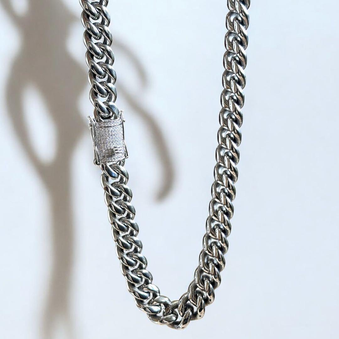喜平ネックレス 50cm 14mm サージカルステンレス シルバー 喜平チェーンアクセサリー