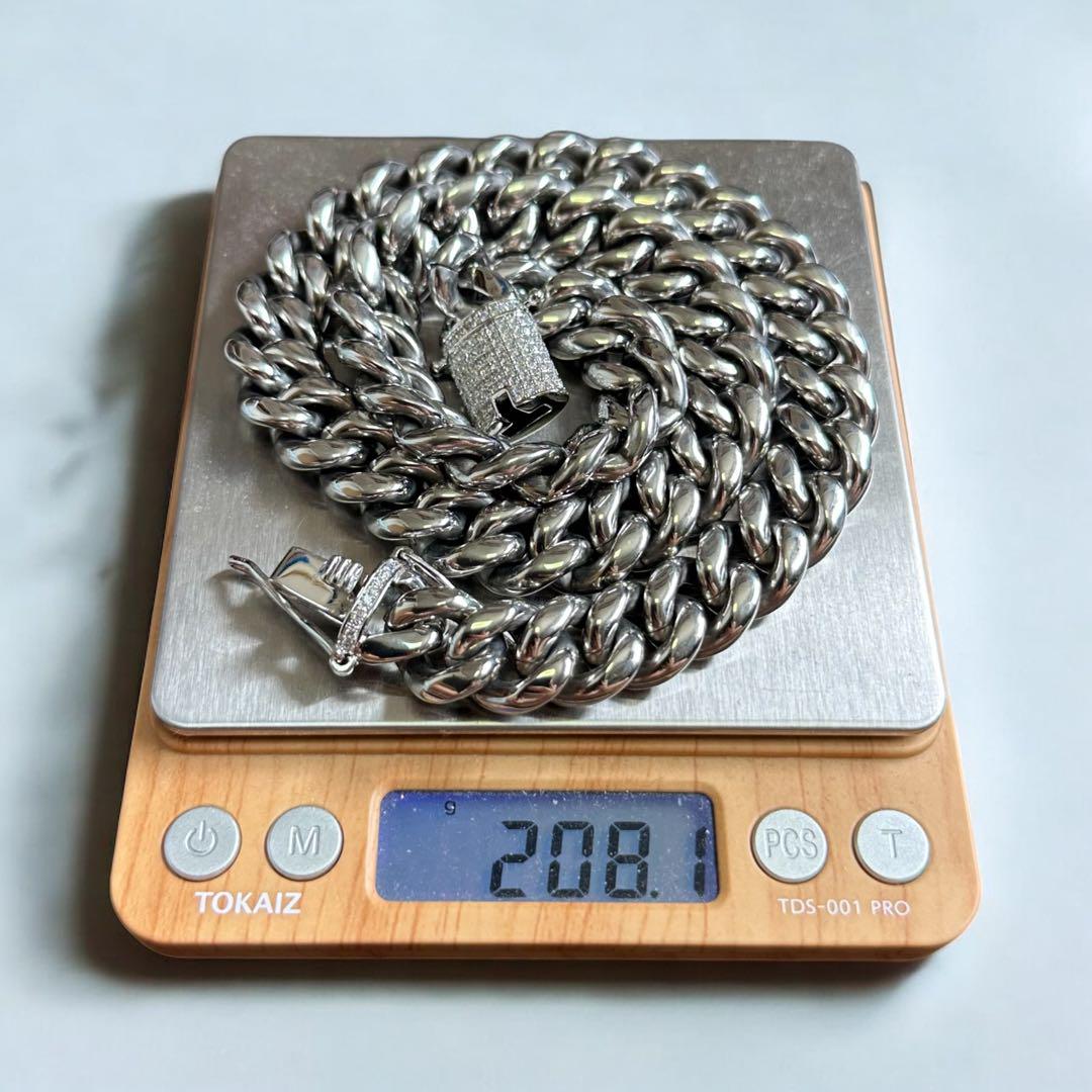 喜平ネックレス 50cm 14mm サージカルステンレス シルバー 喜平チェーン