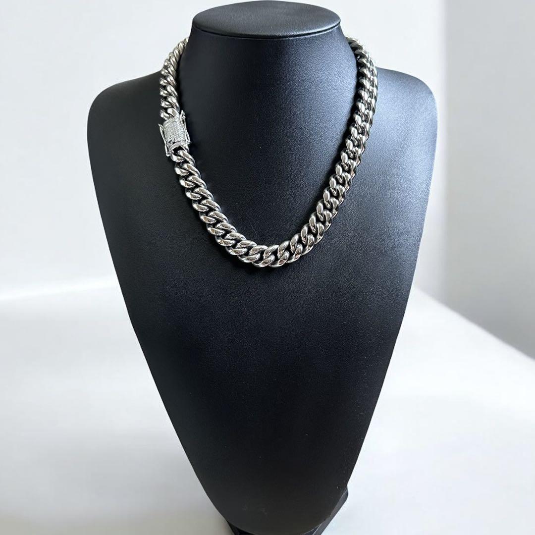 喜平ネックレス 50cm 14mm サージカルステンレス シルバー 喜平チェーン