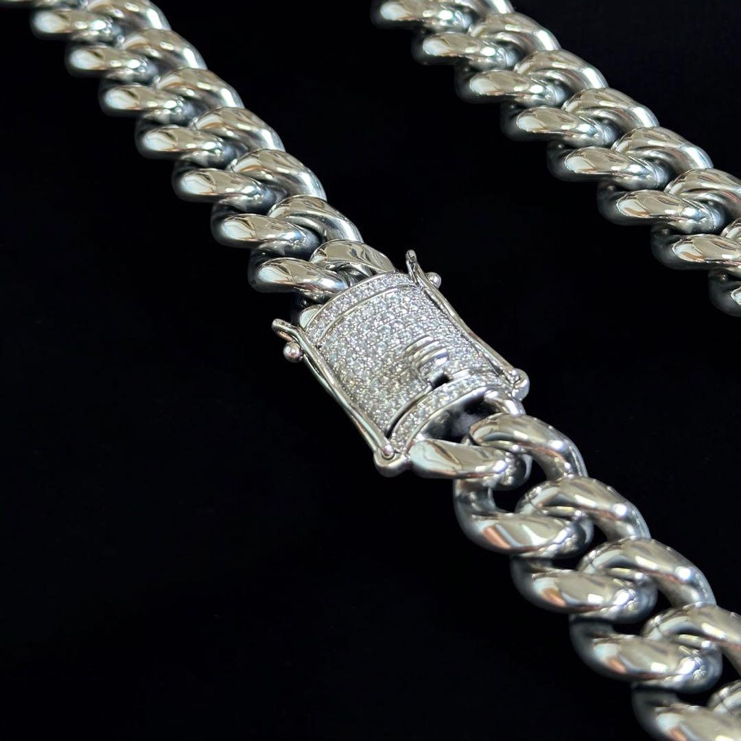 喜平ネックレス 50cm 14mm サージカルステンレス シルバー 喜平チェーン