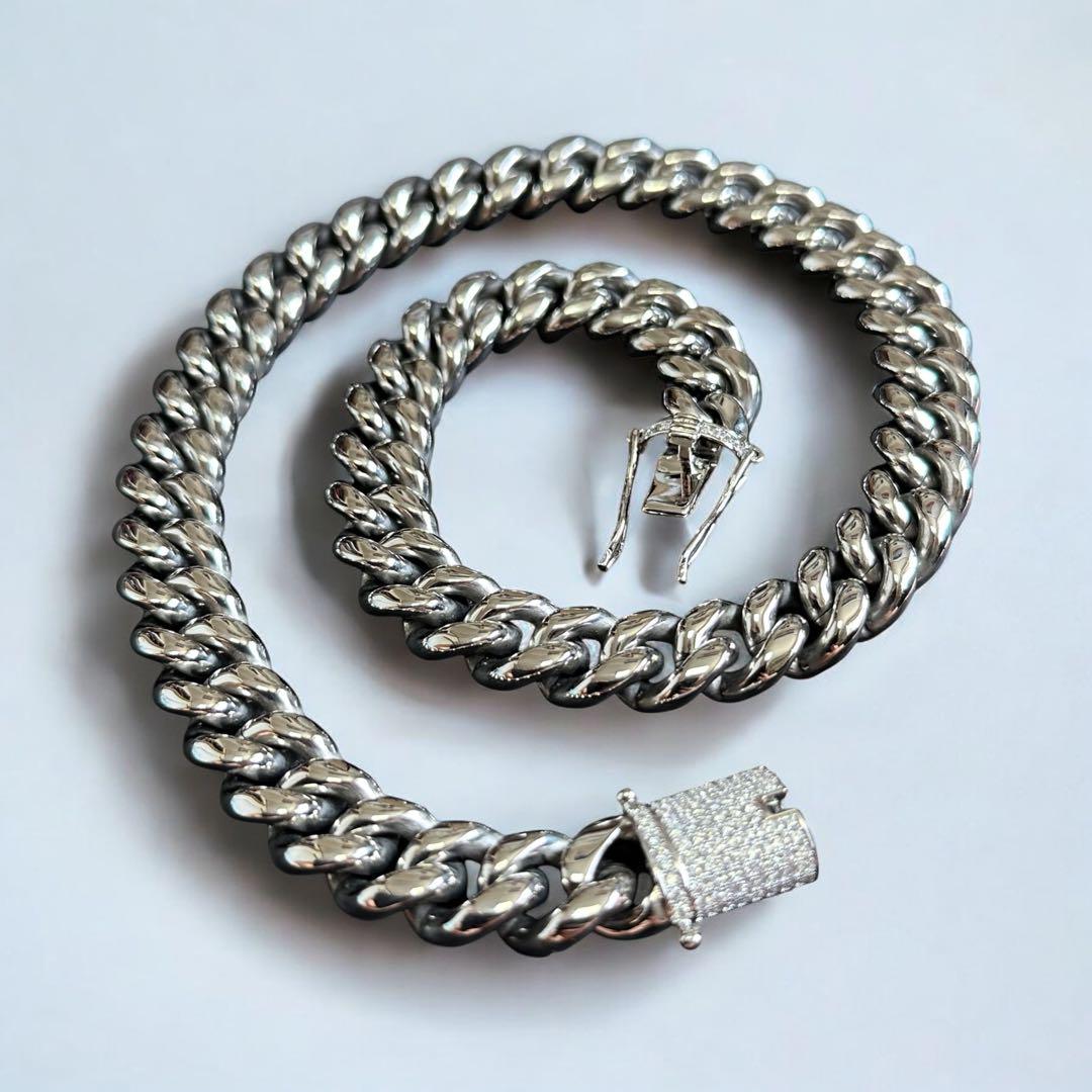 喜平ネックレス 50cm 14mm サージカルステンレス シルバー 喜平チェーン
