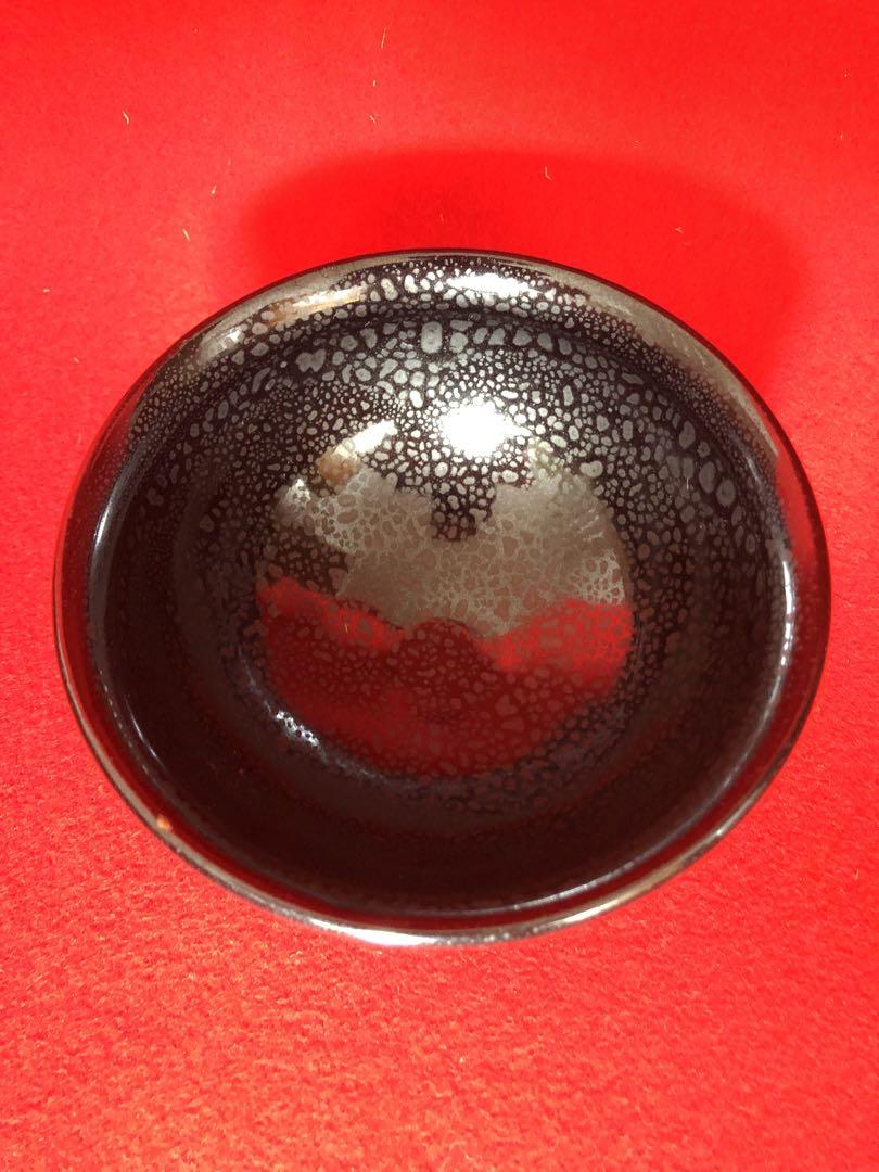 油滴天目茶碗　東山作 ☆京都清水焼 綺麗な油滴天目茶碗 東山作☆ （清水焼に代表され