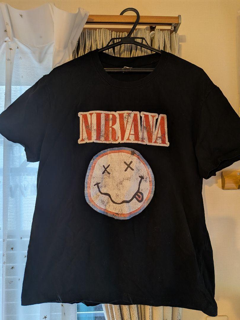 NIRVANA スミルースマイル Tシャツ 黒 NIRVANA スミルースマイル Tシャツ Lサイズ - メルカリ