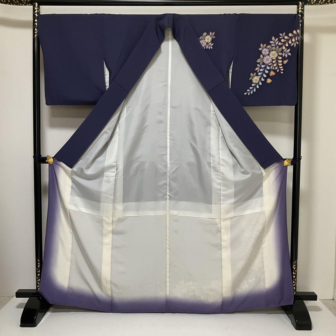 オパール❷ pNo.1825 正絹辻が花絞り(翠山工房)金彩訪問着　落款　美品