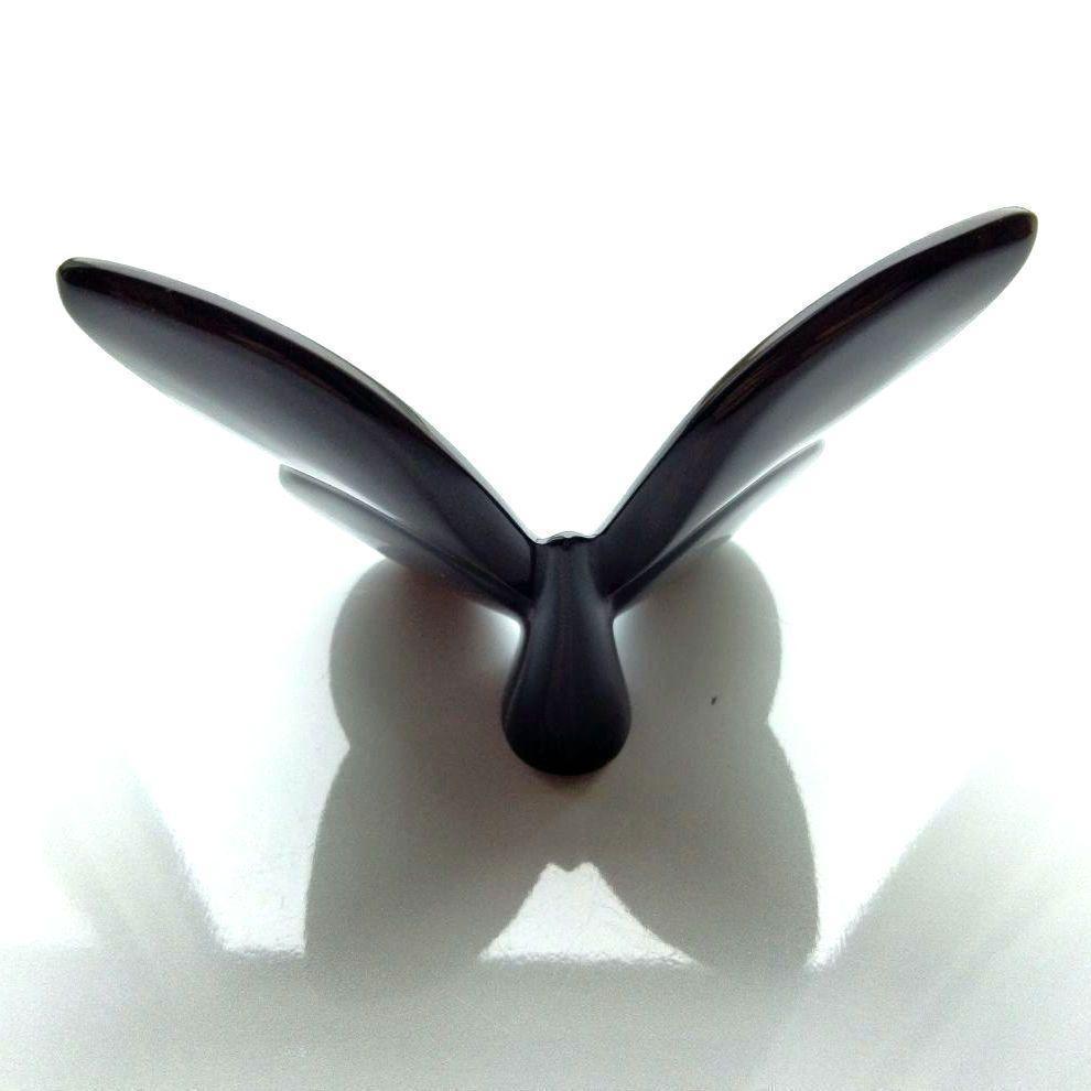 【新品】バカラ　ラッキー　バタフライ　 パピヨン　ブラック　黒　動物 置物