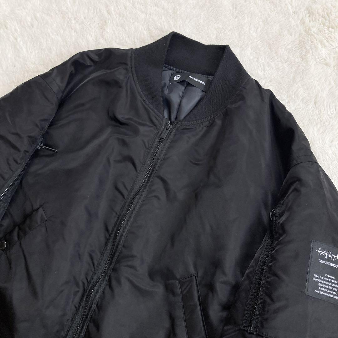 【極美品・完売・サイズL】GU×UNDERCOVER　ma-1ジャケット　黒