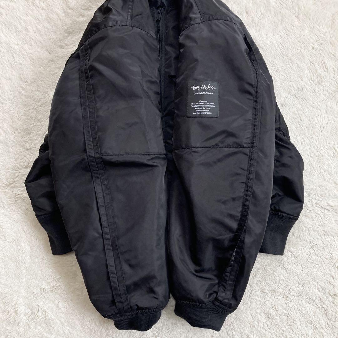 【極美品・完売・サイズL】GU×UNDERCOVER　ma-1ジャケット　黒