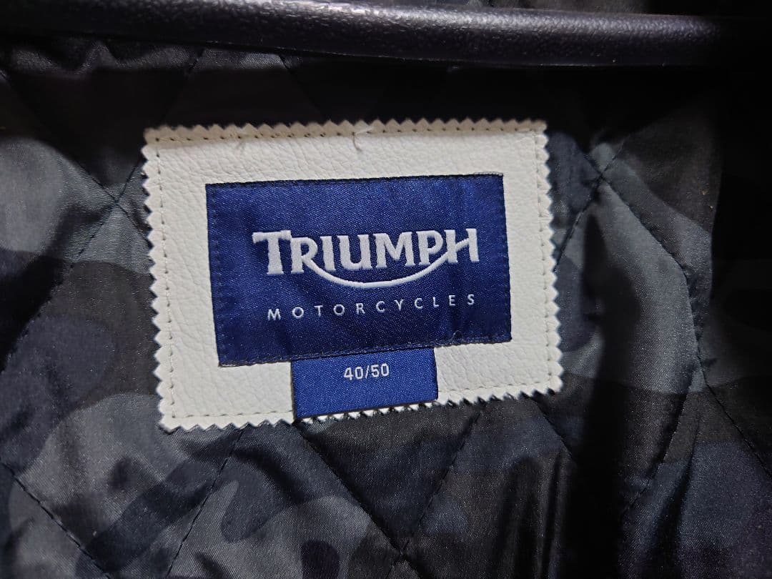 中古品　TRIUMPH　トライアンフジャケット　サイズ40/50　Lサイズ位　美品 超美品☆TRIUMPH トライアンフ Alpinestars アルパインスターズ レザー