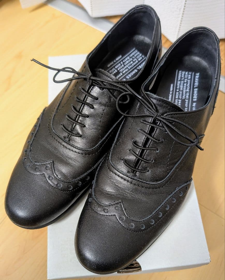 ショセ　トラベルシューズ　ウィングチップ