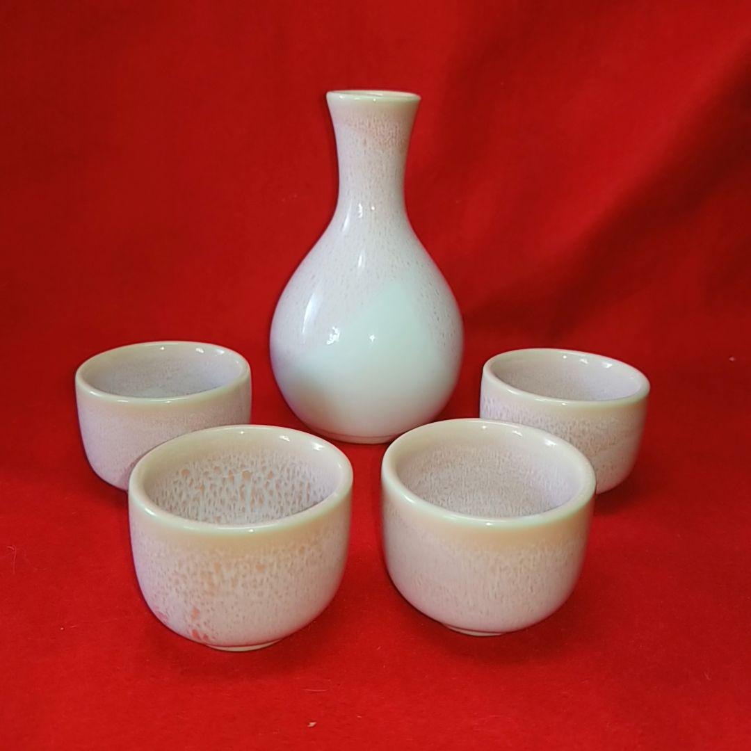 徳利お猪口セット乳白桜色