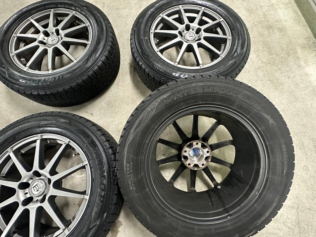 送料無料 225/65R17ハリアーから取外 17インチ社外アルミセット 送料無料 225/65R17ハリアーから取外 17インチ社外アルミセット