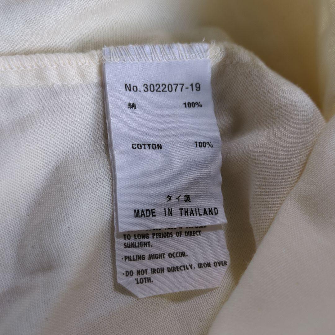 YACCO MARICARD　ステッチ　刺繍　オーバーシャツ　バンドカラー