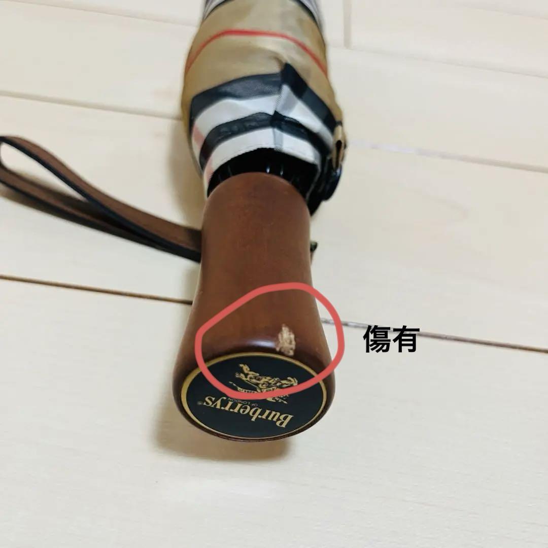 美品 バーバリー 折りたたみ傘 ノヴァチェック メンズ レディース ド定番