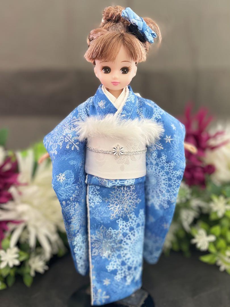 りかちゃん アウトフィット 振袖着物 ハンドメイド おもちゃ/人形 通常