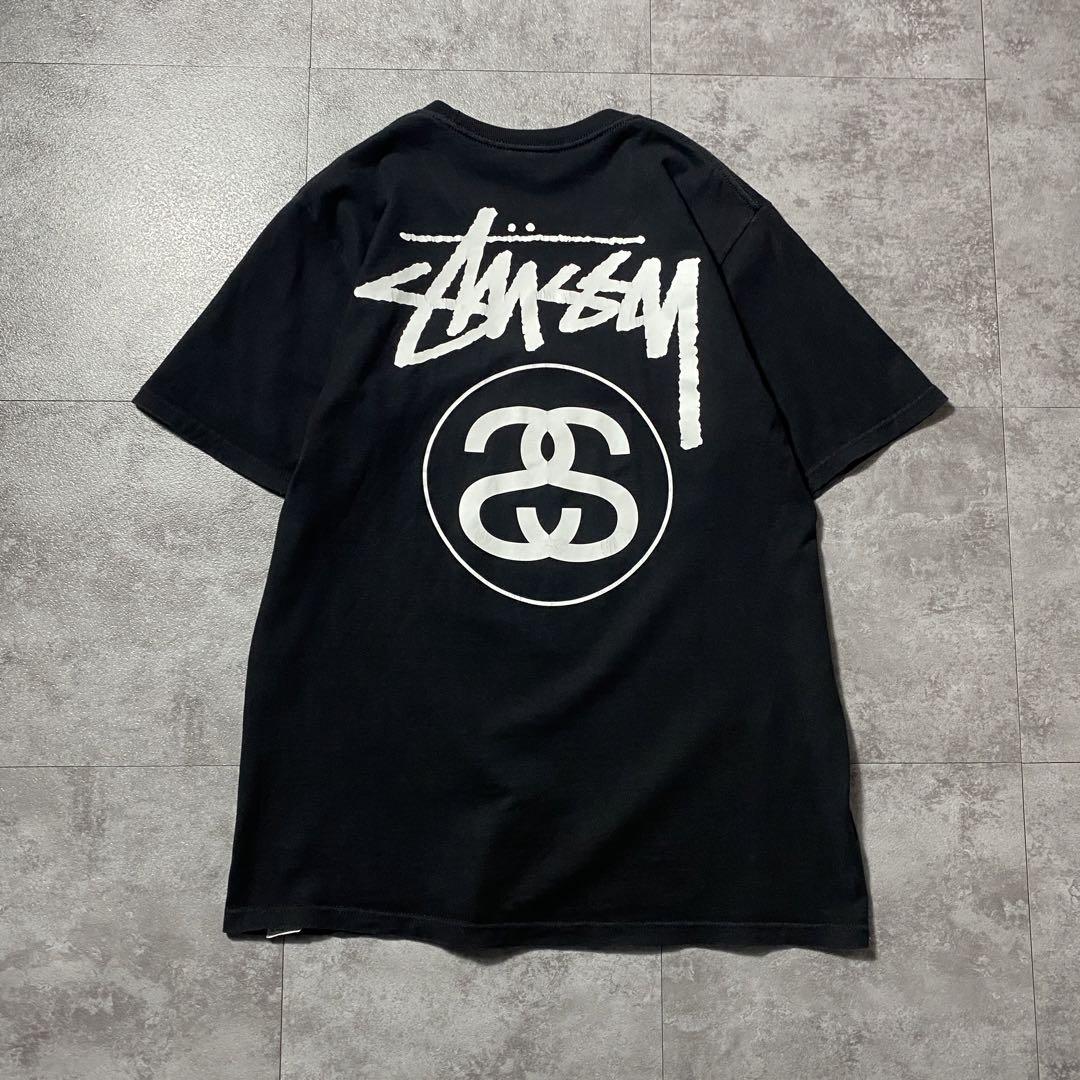 stussy ステューシー SSリンク バックプリント ブラック 黒 Tシャツ