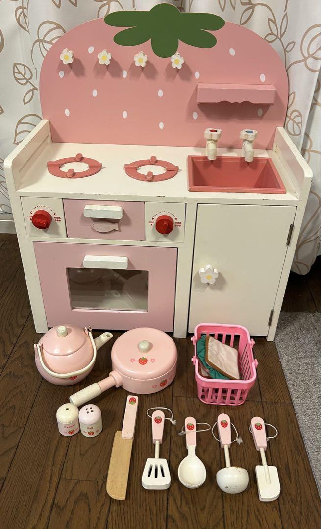 マザーガーデン　いちごモチーフ 木製クッキングトイセット