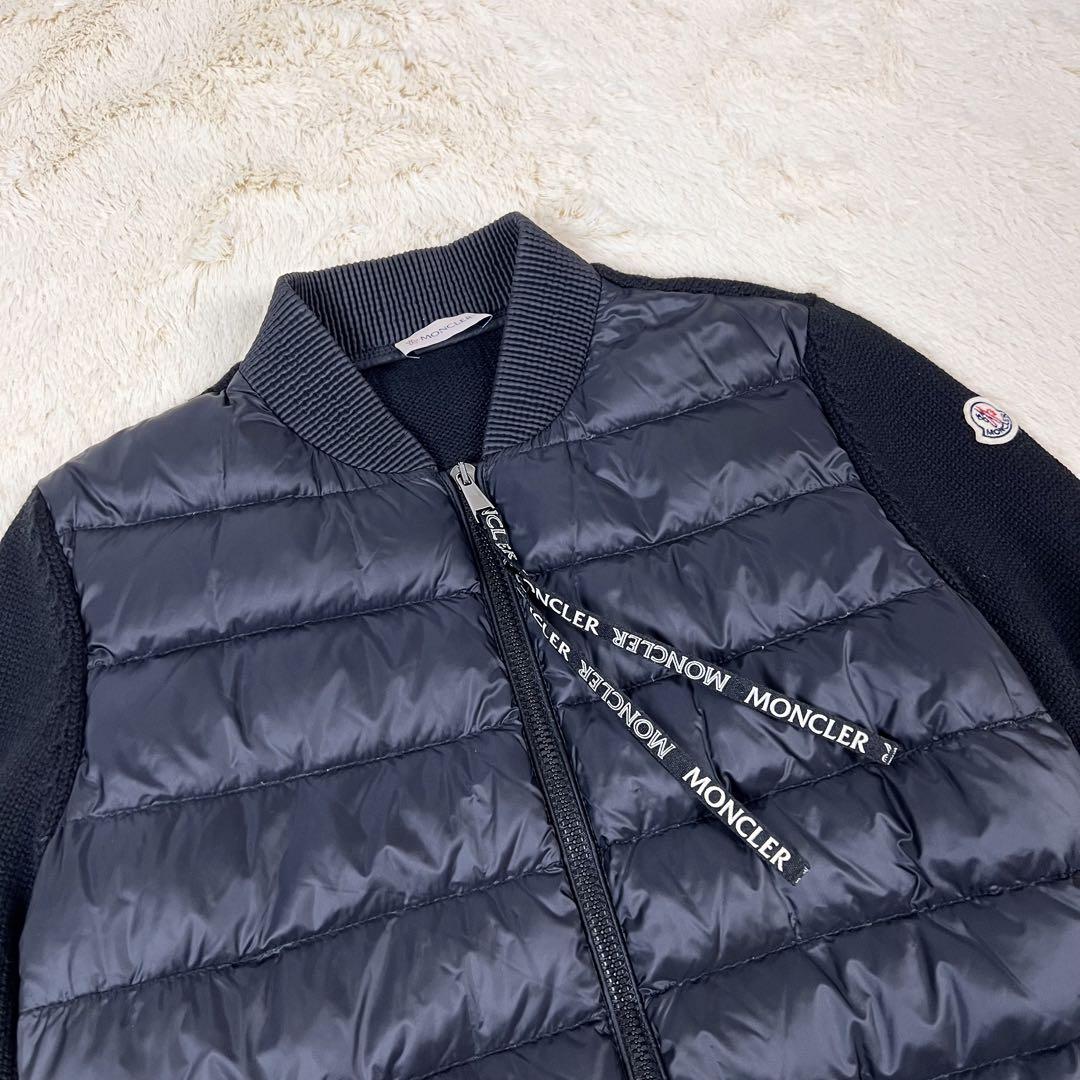 極美品』MONCLER モンクレール ニット切替 ハイブリッド