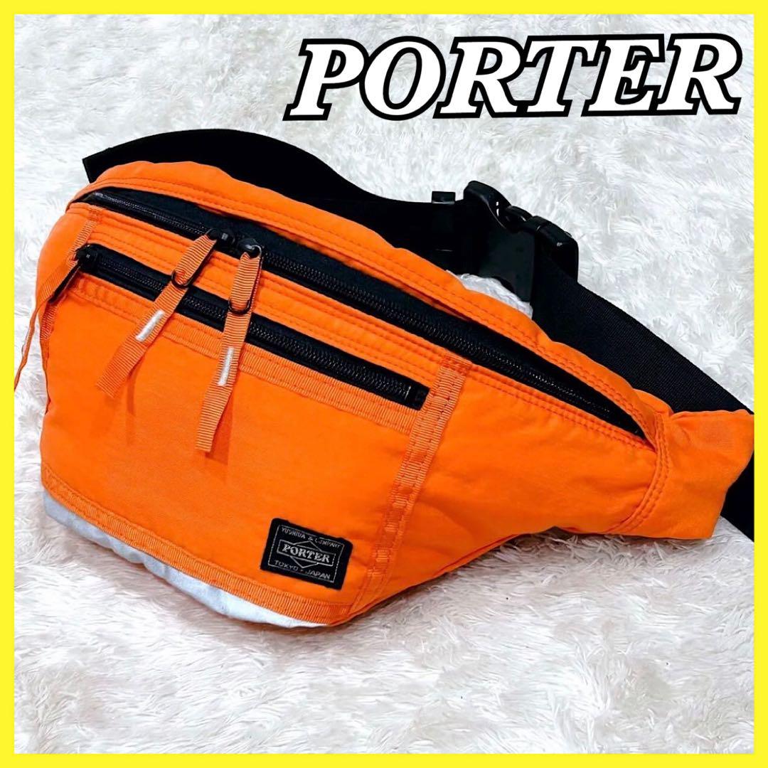 【極美品】PORTER 80周年 タンカー ウエストバッグ 限定カラー オレンジ 極美品】PORTER 80周年 タンカー ウエストバッグ 限定カラー