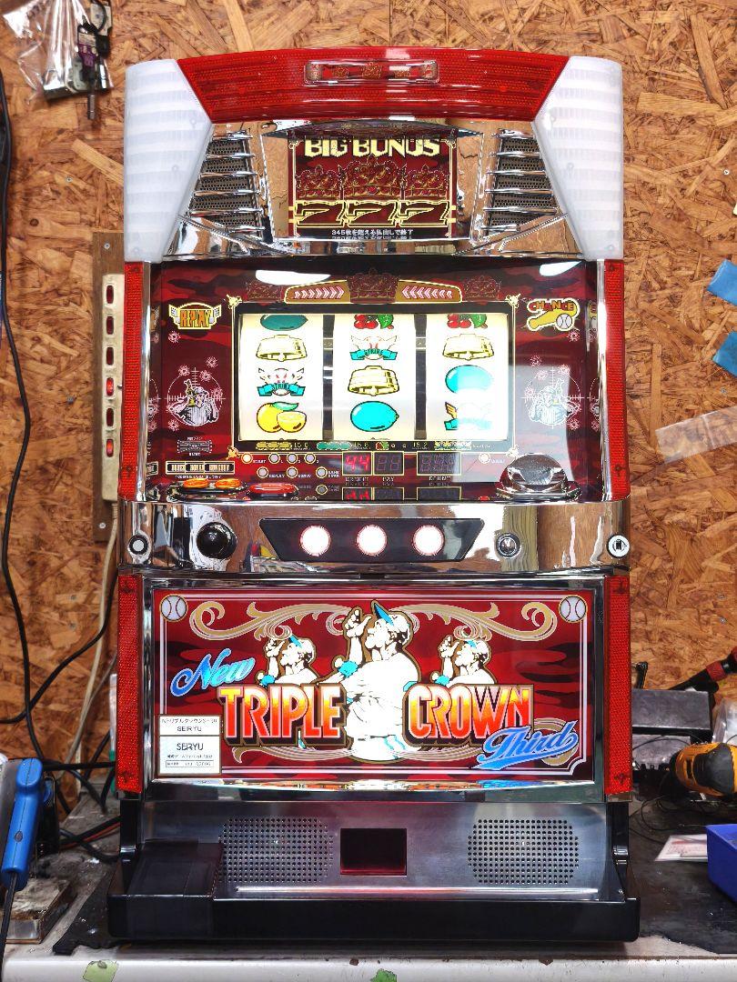 【本州送料込】パチスロ中古実機 ニュートリプルクラウン3-30 メダル不要機付