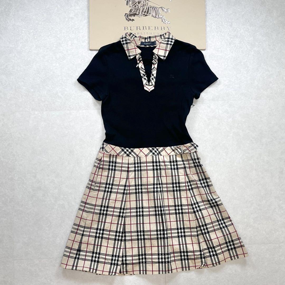 【極美品】BURBERRY チルドレン ノバチェック チェック柄 ワンピース 極美品 バーバリー ワンピース ノバチェック ノースリーブ