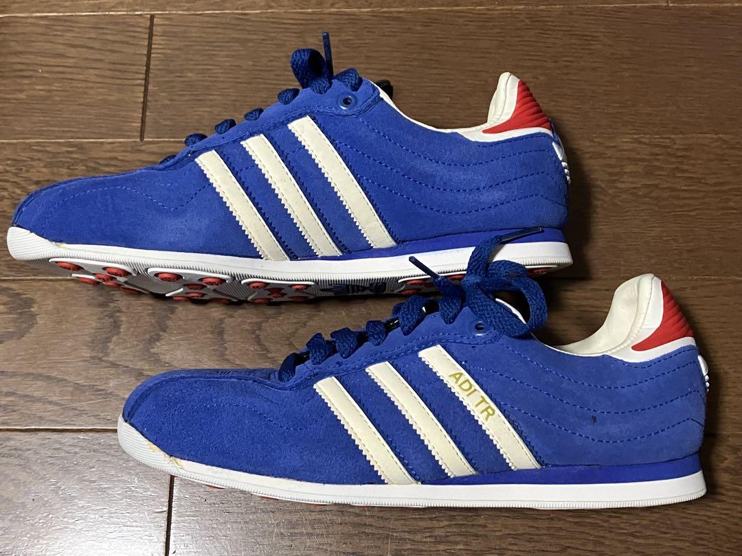 侍ブルーadidas 青 スエード スニーカー23.0cm新品・未使用