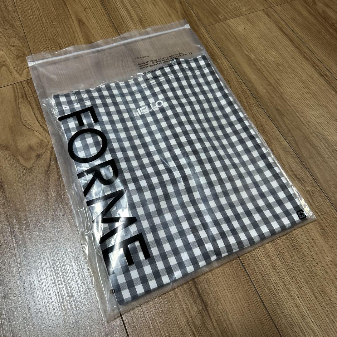 新品【FORME フォルム】 ノベルティ ギンガムトートバッグ 東原