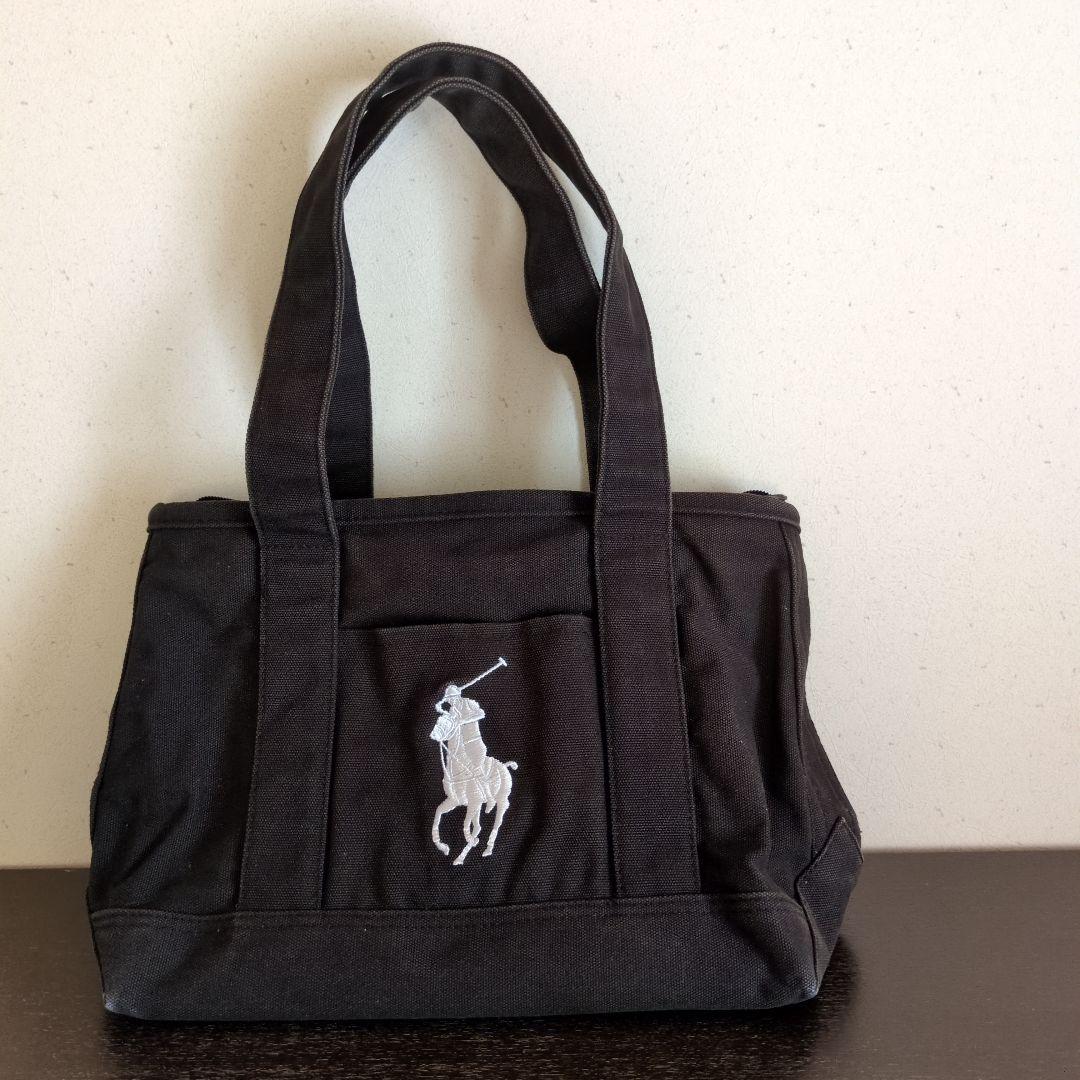 Polo Ralph Lauren ブラック トートバッグ - メルカリ