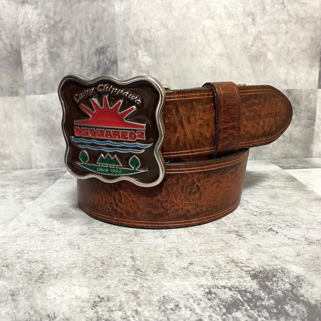 DSQUARED2 ディースクエアード レザーベルト Camp Chippewa