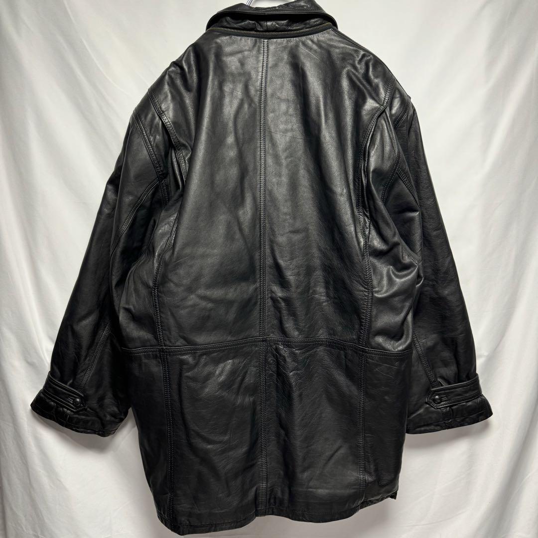 古着 LEATHER duffel coat ダッフルコート 本革 y2k 25