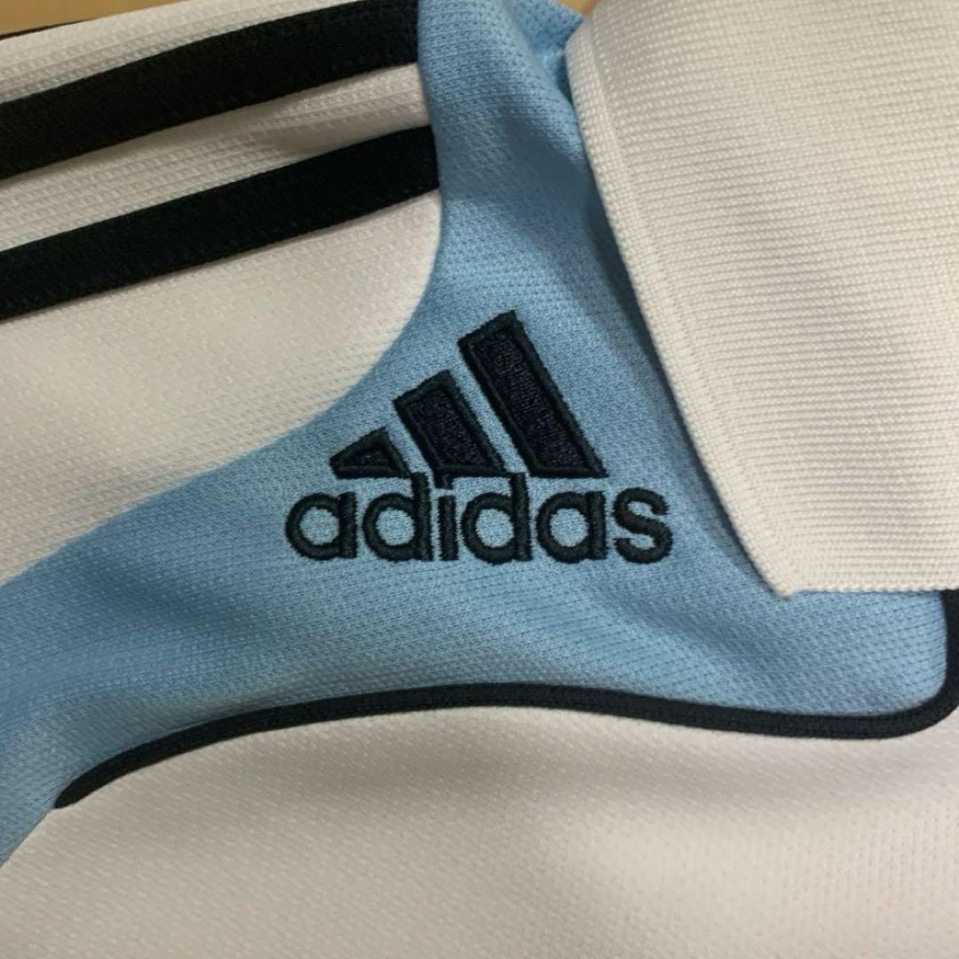 adidas アルゼンチン代表 ポロシャツ 青 アディダスアルゼンチン代表ポロシャツМサイズ - メルカリ